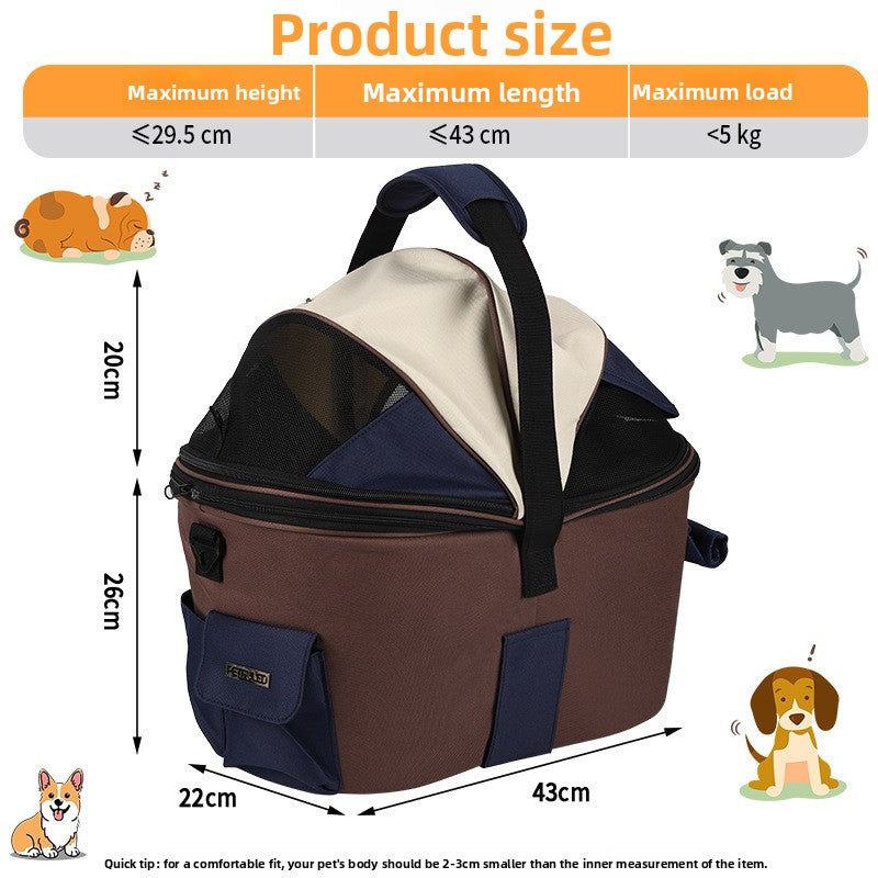 Bicycle Mounted Pet Carrier for Dogs & Cats