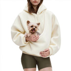 Hooded Pet Carrier Sweatshirt for Cats & Small Dogs