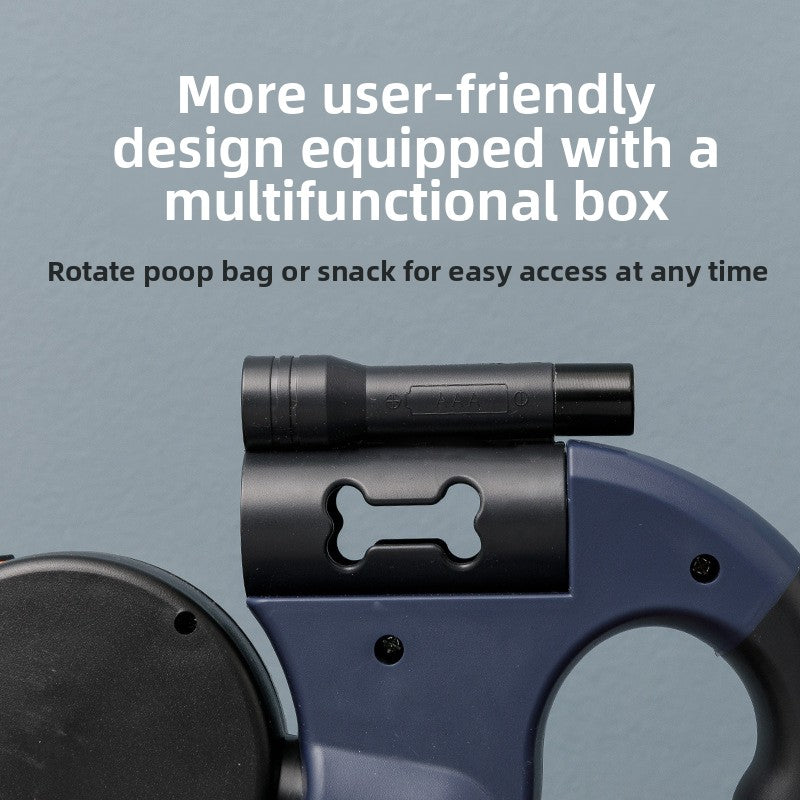 Retractable Double Dog Leash for Walking Two Dogs