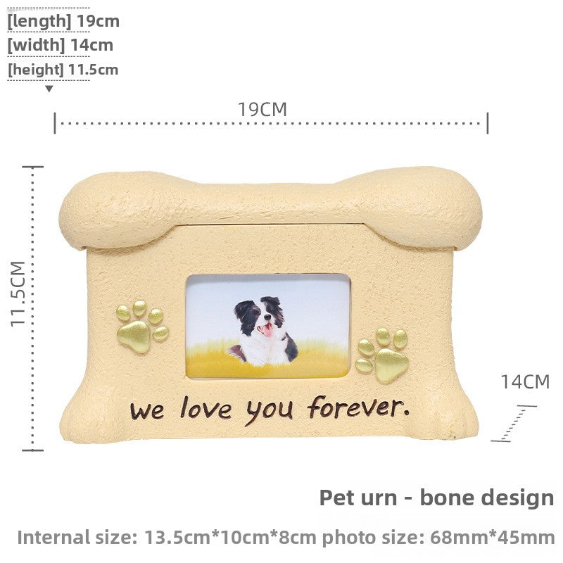 Pet Memorial Urn with Photo Frame