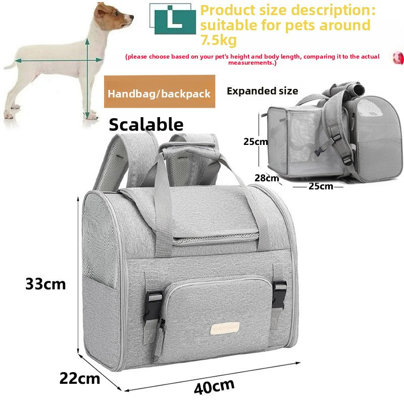 Expandable Pet Carrier Backpack for Cats & Small Dogs