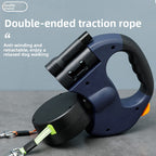 Retractable Double Dog Leash for Walking Two Dogs