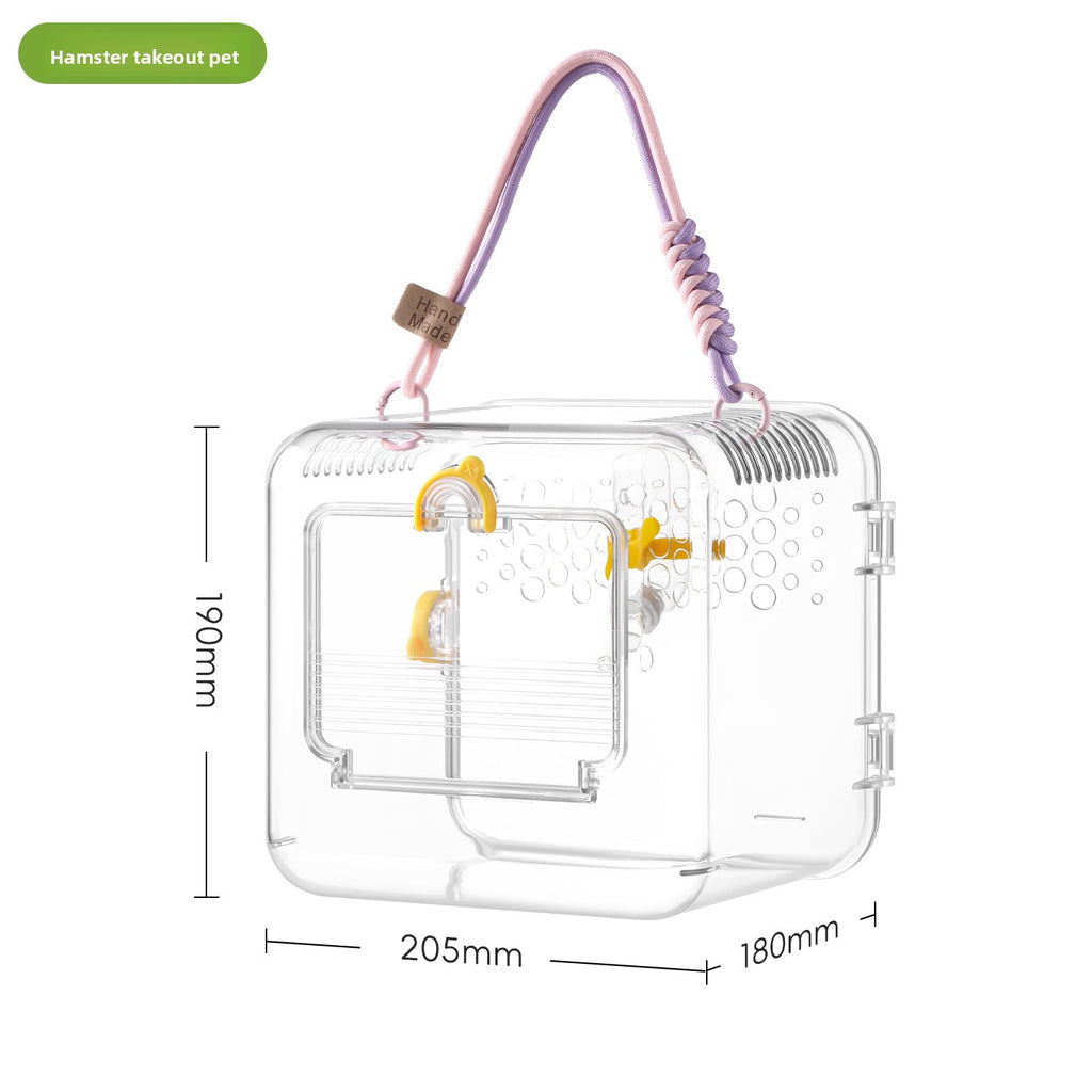 Transparent Travel Cage for Hamsters & Guinea Pigs