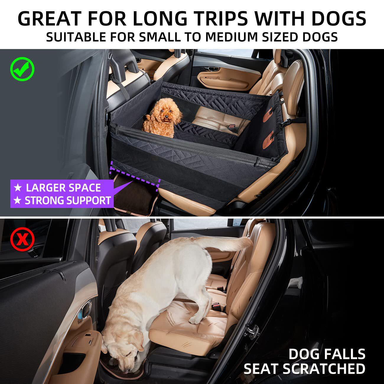 Padded Car Seat Bed for Dogs & Cats