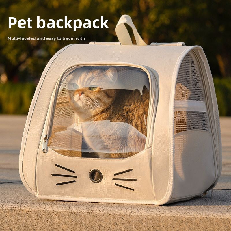Large Capacity Backpack Carrier for Cats & Small Dogs (Up to 7kg)