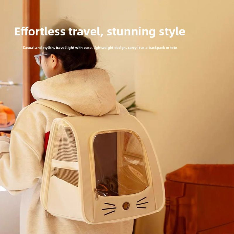 Large Capacity Backpack Carrier for Cats & Small Dogs (Up to 7kg)