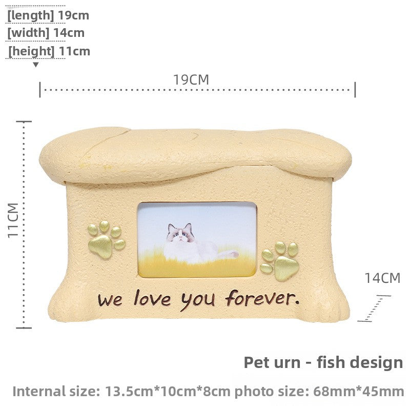 Pet Memorial Urn with Photo Frame