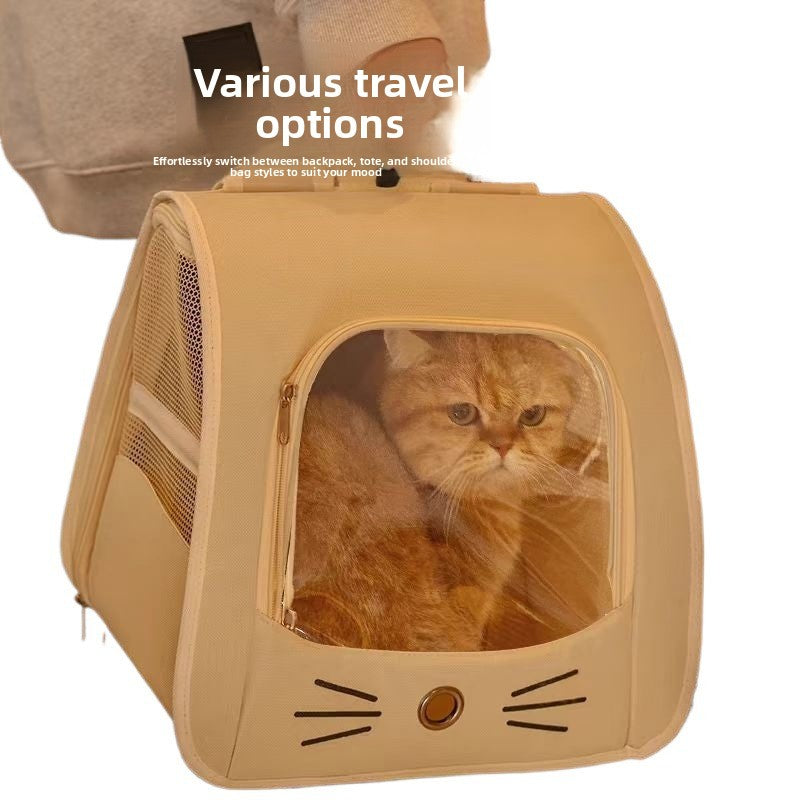 Large Capacity Backpack Carrier for Cats & Small Dogs (Up to 7kg)