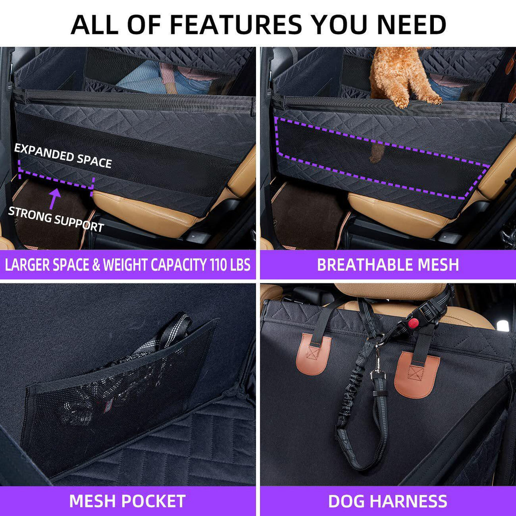 Padded Car Seat Bed for Dogs & Cats
