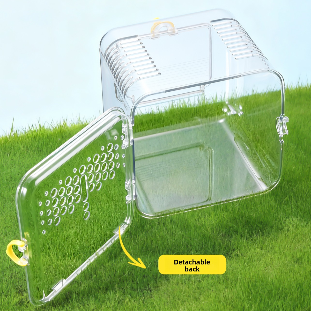Transparent Travel Cage for Hamsters & Guinea Pigs