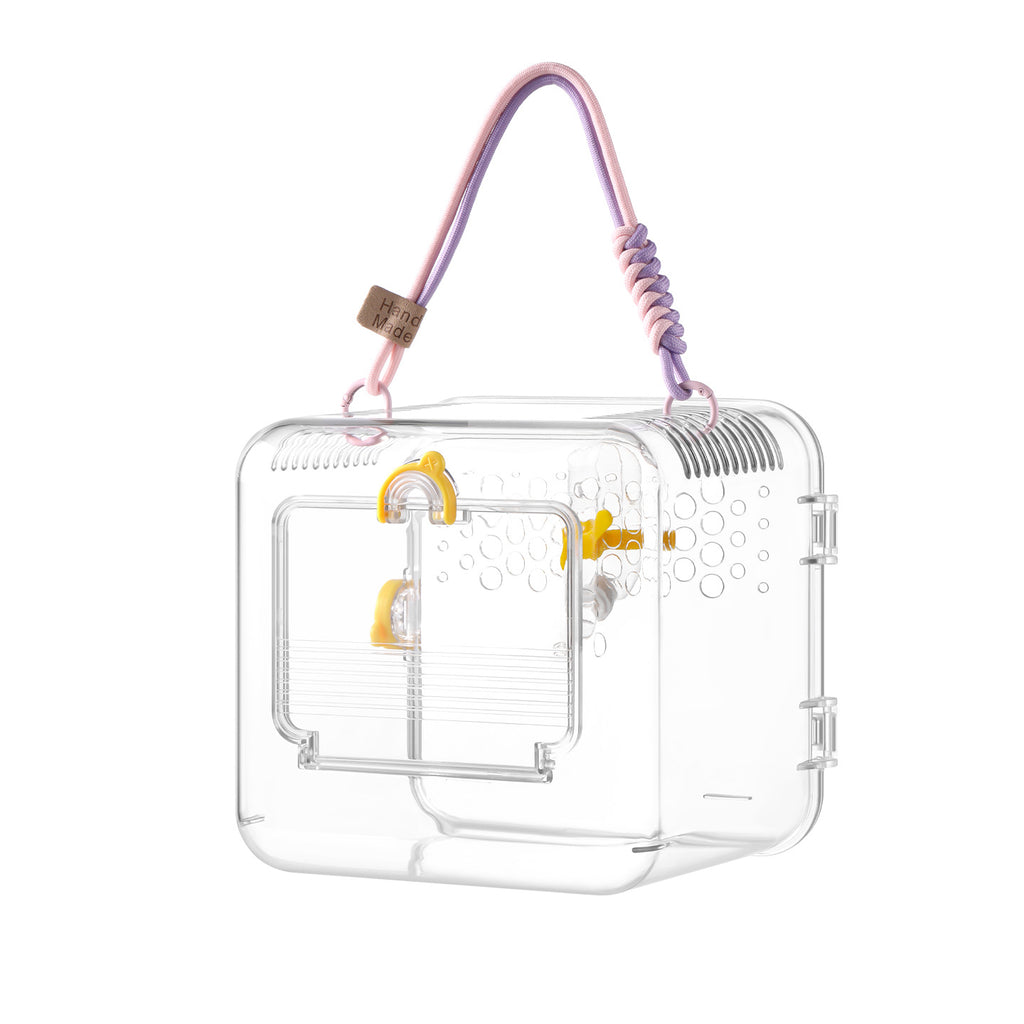 Transparent Travel Cage for Hamsters & Guinea Pigs