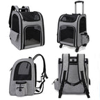 Rolling Pet Travel Case with Telescopic Handle