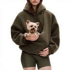 Hooded Pet Carrier Sweatshirt for Cats & Small Dogs
