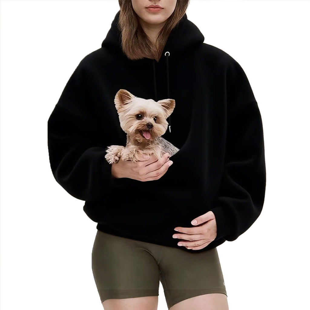 Hooded Pet Carrier Sweatshirt for Cats & Small Dogs