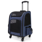 Rolling Pet Travel Case with Telescopic Handle