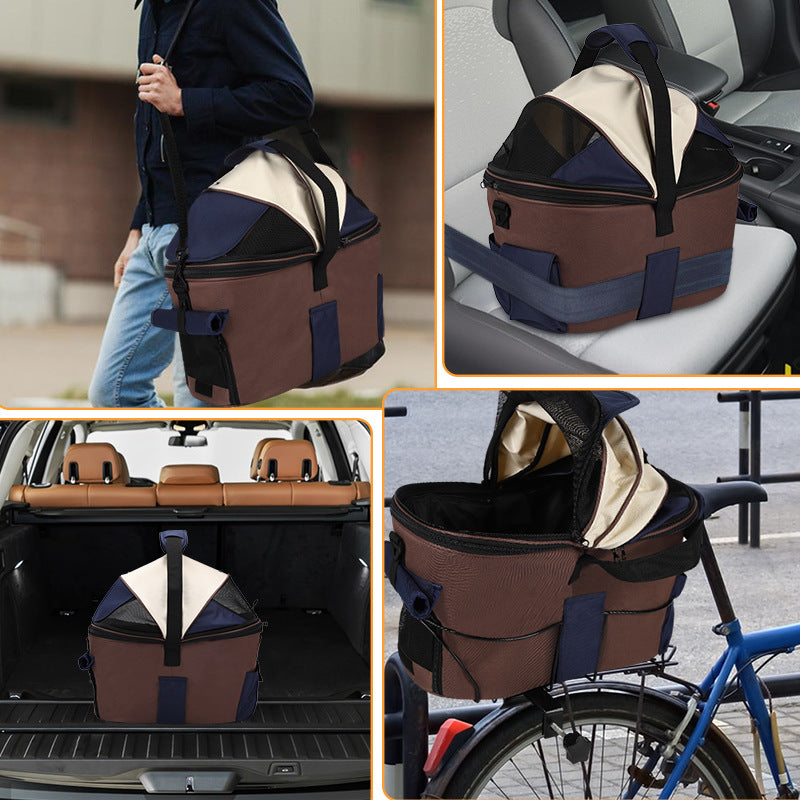 Bicycle Mounted Pet Carrier for Dogs & Cats