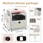 Transparent Pet Backpack with Built-In Thermometer