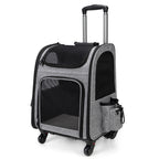 Rolling Pet Travel Case with Telescopic Handle