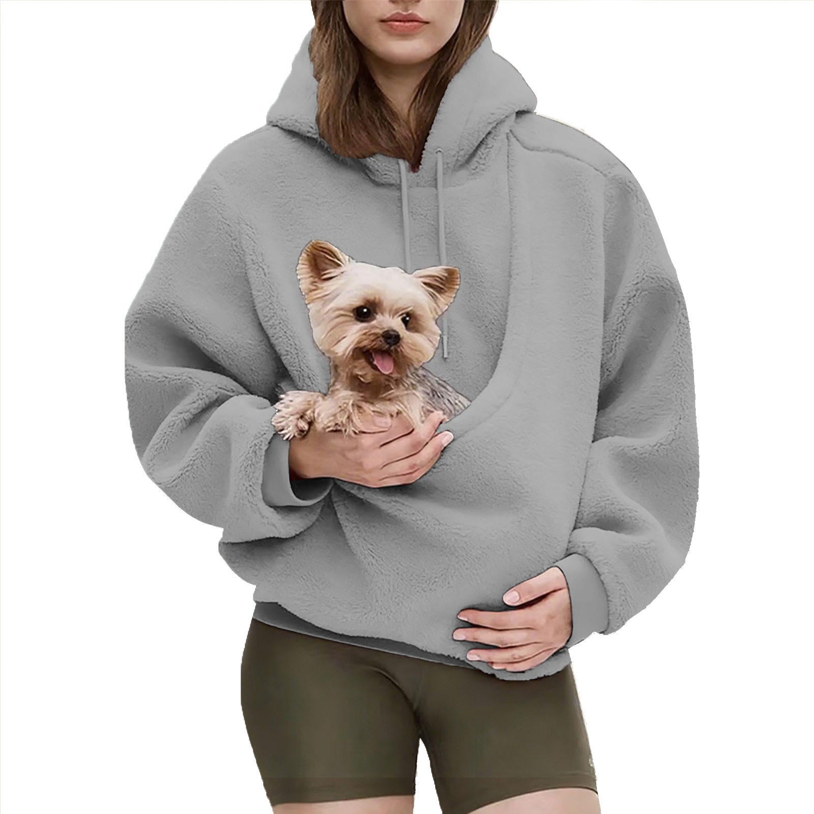 Hooded Pet Carrier Sweatshirt for Cats & Small Dogs