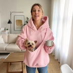 Hooded Pet Carrier Sweatshirt for Cats & Small Dogs